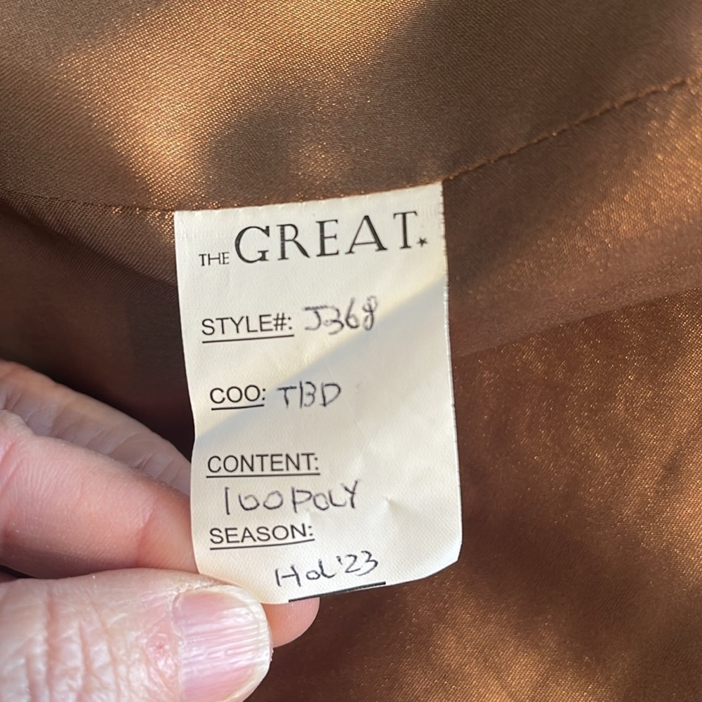 NWT The Great The Blazer Jacquard Suit Jacket Size S 4-6 Mustard Yellow Chevron - Picture 9 of 13